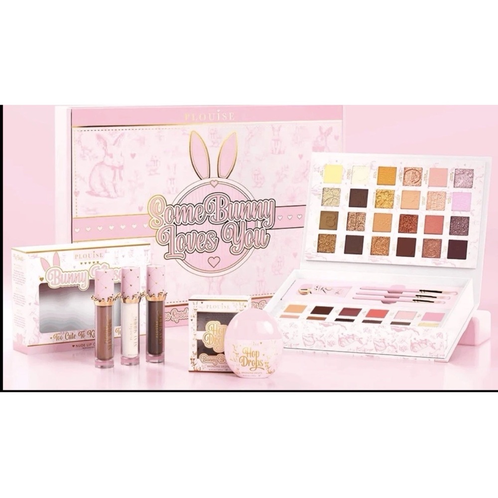Some Bunny Loves You Pink & Gold Eyeshadow Palette Set